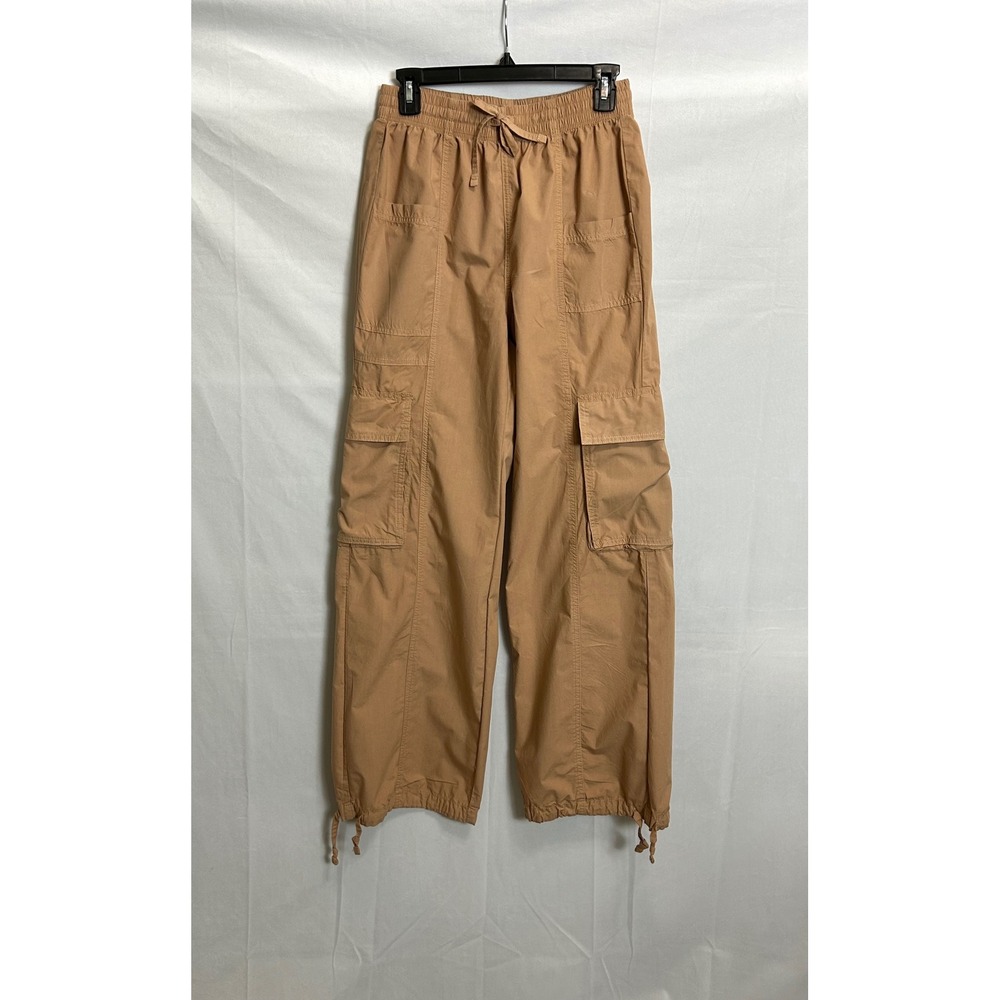 Aerie Tan Khaki High Waisted Cargo Jogger Pants 100% Cotton XS 1623630300 - Picture 2 of 14